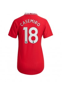 Manchester United Casemiro #18 Voetbaltruitje Thuis tenue Dames 2022-23 Korte Mouw